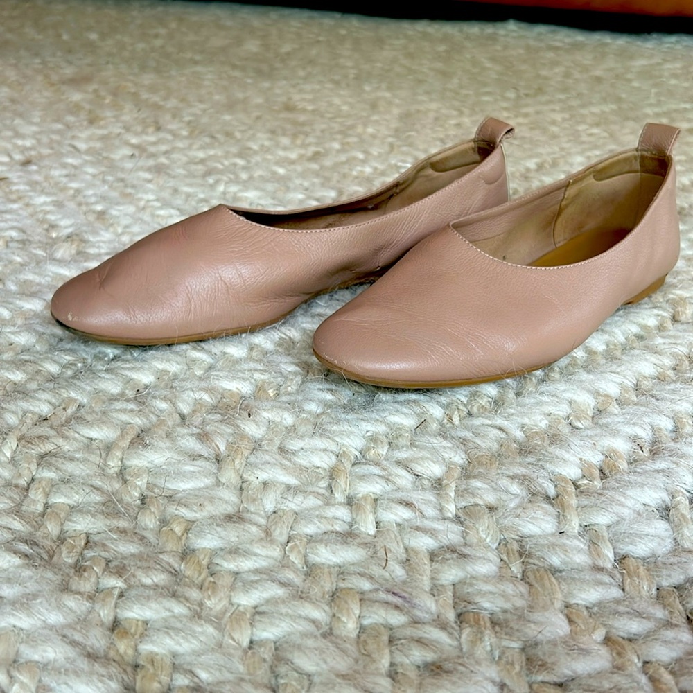 EVERLANE-The Italian Leather Day Glove-Blush Flats-Size 9